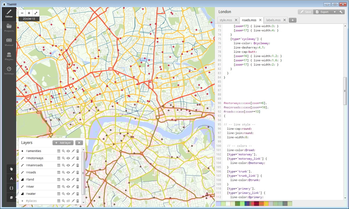Creating a new London map with
MapBox
